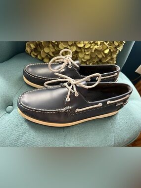Sebago Docksides Navy Leather